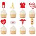Whaline 25Pcs Nurse Theme Cupcake Toppers Glitter Stethoscope Heartbeats Cupcake Food Sticks Thank You Nurses Paper Cake Picks for Nurse Graduation Retirement Party Supplies Cake Decoration 9 Design