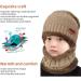 Aisprts Kids Winter Beanie Hat and Scarf Set - Knitted Thermal Fleece Lining - Khaki - Buy Online on SooperMarket.com