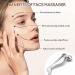 3D Metal Face Roller & Gua Sha - Anti-Aging Face Massager for Puffiness Relief | V-Shaped Skin Care Tool in Silver - Buy Online on SooperMarket.com