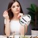 Zelaxy 8 Rechargeable Makeup Vanity Mirror with Lights - Double Sided 1X 10X Magnifying, 3 Color Lighting, Touch Sensor Dimming, Bronze - Buy Online on SooperMarket.com