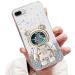 Tivenfezk Nadoli for iPhone 7 Plus/8 Plus Treibsand B r astronaut Hidden Stand case caricature glitter astronaut stand soft silicone bling mobile phone case.
