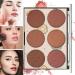 6 Colors Blush Palette with Brush - Matte & Shimmer Powder Blush for Glam Makeup Look | Contour & Highlighter Palette - Buy Online on SooperMarket.com