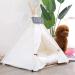 Pet Teepee with Cushion | Cozy House for Dogs and Cats | Modern Indoor Outdoor Pet Tent Bed - Buy Online on SooperMarket.com