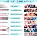 Fandamei 22-Part Nail Art Brush Set - 15 Nail Brushes 5 Dotting Pens Sponge Brushes & Tweezers for Perfect Nail Design | International Shipping - Buy Online on SooperMarket.com