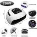 LKE UV Nail Lamp 220W | 4 Timers | Gel Nail Dryer for Gel Polish Kit | Professional Nail Art Tools | Automatic Sensor | Black - Buy Online on SooperMarket.com