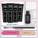 Lofuanna Poly Gel Nail Kit - 4 Colors Nude Pink Set | Poly Extension Gel Starter Kit for Beginners | Includes 15ML Poly Gel, 80ml Slip Solution | All-in-One Nail Strengthen Gel Set - DIY 004 - Buy Online on SooperMarket.com