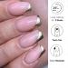 Semi Cured Gel Nails Strips - 20 Stickers Nail Wraps - Soft Self-Adhesive Gel Nail Stickers - Gold Glitter Gel Nail Strips for Nails Manicure Nail Wraps UV/LED Lamp Required Gold Edge - Buy Online on SooperMarket.com
