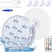 Pool Lights Shower Light Pond Lights Rechargeable Submersible LED Lights Spa Lights for Hot Tub LED Pool Light for Above Ground Pool Decorations Outdoor Waterproof 1 Pack 3.3''