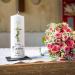 Personalized Gravure Printed Christening Candle - Golden Cross Baptism Gift for Boys & Girls - High-Quality 250/80 mm - Buy Online on SooperMarket.com