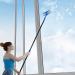 VITEVER Professional Window Squeegee Cleaner Tool with Extension Pole - 2-in-1 Scrubber Cleaning Kit - Buy Online on SooperMarket.com