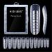 Modelones Poly Extension Gel Dual Nail Forms - Poly Nail Gel Forms 120pcs Clear Nail Extension Tips Set Nails Enhancement Thickening Acrylic False Nails Manicure Tool 12 Sizes Trendy Nail Art Design Salon DIY at Home 120 P