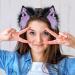 Wontool Animal Ears Headband - Cosplay Animal Ear Headband for Women Plush Cosplay Decoration for School Plays Theater Costumes Stage Shows and Dances Purple - Buy Online on SooperMarket.com