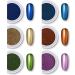 Chrome Nail Powder - 6 Box Colorful Nail Powder - Metallic Nail Art Pigment Powder Set - Mirror Effect Nail Chrome Powders for Nail Art Design Decoration