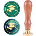 CRASPIRE Wax Seal Stamp Graduation Cap Wax Sealing Stamps Graduation Hat Retro Wood Stamp Removable Brass Seal Wood Handle for Wedding Invitations Embellishment Bottle Decoration Gift Packing