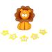 Personalised Lion Cake Topper - Edible Fondant Safari Jungle Cupcake Birthday Decoration with an Edible Glue - Party Supplies