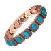 EnerCoppeX Copper Magnetic Bracelet for Women - Turquoise Jewelry with 3500 Gauss Magnet (COB-0171)