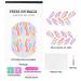 24 Pcs Colorful Candy Swirl Stiletto Press On Nails with Glue - Luvehandicraft - Buy Online on SooperMarket.com