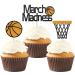 24Pcs Basketball Cupcake Toppers for Basketball Party Decorations Basketball March Madness Cupcake Toppers Basketball Theme Birthday Party Decorations (MIX B)