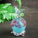 H&D Retro Frosted Blue Glass Perfume Bottle 23ml with Butterfly Stopper - Refillable & Stylish International Shipping - Buy Online on SooperMarket.com