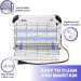 LiBa Electric Bug Zapper Indoor Insect Killer - Powerful 2800V Grid - Includes 2 Extra Replacement Bulbs - Fly and Mosquito Repellent - Easy-to-Clean with Washable Tray - Buy Online on SooperMarket.com