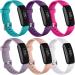 Keponew Compatible with Fitbit Inspire 2 Bands for Women Men, Sport Wristband Replacement for Inspire 2 Strap, Small, 6 Packs, Teal/Plum/Rose Pink/White/Pink Sand/Lavender Small 5.5"-7.2" Teal/Plum/Rose Pink/White/Pink Sand/Lavender