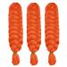 MapofBeauty Wholesale 3pcs Ombre Colors Crochet Jumbo Braid Braiding Hair Extension (Fluorescent Orange)