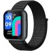 Nylon Sports Bands for Wyze Watch 44 47mm, Adjustable Sports Loop Replacement Strap Wristbands Compatible with Wyze Smart Watch Black