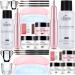 Cooserry Acrylic Nail Kit with Drill and UV Light - UV LED Nail Lamp and Acrylic Nail Drill for Beginner with 3 Colors Acrylic Powder and Professional Monomer Liquid Set Nail Kit for Art Starter B C