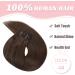 Dark Brown Seamless Clip in Human Hair Extensions - 12 Inch (60g), 7 Pieces Natural Thick Weft Hair Extensions for Women - 4 - Buy Online on SooperMarket.com