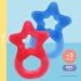 Dentistar Bei ring Set | Teether for Babies & Toddlers 3+ Months | Soft Dental Aid & Massage Ring | Made in Germany | Red & Blue - Buy Online on SooperMarket.com