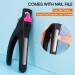 AORAEM Adjustable Nail Clippers & File - False Nail Cutter Tool for Extensions - Home DIY Black - Buy Online on SooperMarket.com