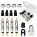 French bicycle valve adapter Aobetak 15 parts Sclaverand valve replacement set: valve insert valve key rim mother valve protection cap auto-valve adapter SV AV essay essay