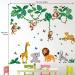 DECOWALL DSL-8069 Jungle Animals Cartoon Wall Stickers - Safari Decals for Nursery & Kids Room Wall Decor - Buy Online on SooperMarket.com