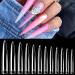 AORAEM Stiletto False Nail Clear Extra Long Sharp Nails Tips Art Tips 12 Sizes 120 Pcs Acrylic Fake Nail (Clear Long Nail) Clear-1