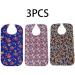 Adult Bibs for Eating with Crumb Catcher 3pcs Waterproof Reusable Clothing Protectors for Elderly Women - Buy Online on SooperMarket.com