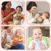 6Pcs Silicone Baby Spoons Set - Feeding & Training Toddler Cutlery - Morandi Pink/Blue/Green, Light Pink/Blue, Grey - Buy Online on SooperMarket.com
