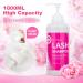 Rose Eyelash Extension Cleanser 1L - Professional Foaming Shampoo for Natural Lash Care - Paraben & Sulfate Free - 33.8 Fl Oz - Buy Online on SooperMarket.com