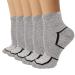 yeuG Copper Compression Socks for Men & Women Circulation- Arch Ankle Support for Athletic Running Medical Cycling A05-gray Ankle -5 Pairs Small-Medium