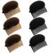 Haifly 6 Pieces Sponge Hair Former Comb Hair Raise Styling Accessories Updo Hair Cushion Black and Coffee
