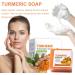Turmeric Soap Turmeric Brightening Soap Kojic Acid Soap Turmeric Soap Bar Turmeric Soap Bar for Deep Cleansing Women's Men's Soap Bar for Face & Body with A Foaming Net (100g) - Buy Online on SooperMarket.com