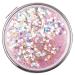 Foldable Round Pocket Makeup Mirror - Magnifying Handheld Compact Mirror for Women and Girls Small Pink ABS Plastic Dual-Sided Portable Design