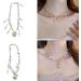 Shop Oralgo's Stylish Pearl Necklace with Art Beads & Adjustable Loop Pendant - Perfect Collarbone Chain for Every Occasion - Buy Online on SooperMarket.com