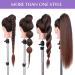 PORSMEER 30 Inch Yaki Straight Drawstring Ponytail Clip In Extensions for Women Kinky Straight Pony Tail Extensions Hair Extensions Ponytail (Black mixed brown) - Buy Online on SooperMarket.com
