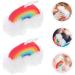 Kisangel Rainbow Bath Balls - 4 Pcs Colorful Bath Sponge & Scrubber - Perfect for Rainbow Parties & Shower Decorations - Buy Online on SooperMarket.com