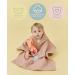 Molis & Co. Kids Batheponcho | Hooded Beach Towel for 1-2 Years | Stripes | Oeko-Tex 100 Certified | Light & Compact Bathrobe in Altrosa - Buy Online on SooperMarket.com