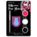 Halloween Makeup Kit with Tri-Color Face Paint Pink Hair Chalk & Brush Black White Neon Pink Body Painting Cream for Special Effects Theater SFX Costume Cosplay Skeleton Skull Character Makeup