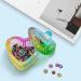 Sweet Heart Shape Acrylic Dappen Dish & Glass Cup | Acrylic Nail Art Kit with Cap Lid | Transparent Colored Glaze Bowl - Buy Online on SooperMarket.com