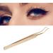 Professional Stainless Steel Eyelash Extension Tweezers - Durable & Precision Beauty Tools - Golden Edition - Buy Online on SooperMarket.com