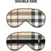 SSIMOO Gray Plaid Sleep Eye Mask for Women | Breathable Travel Eye Patch | Perfect Relaxation Accessory - Buy Online on SooperMarket.com