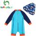 UPF 50+ Baby Boy Swimwear Set with Sun Hat | Blue Fish Design | 2-3 Years - Buy Online on SooperMarket.com